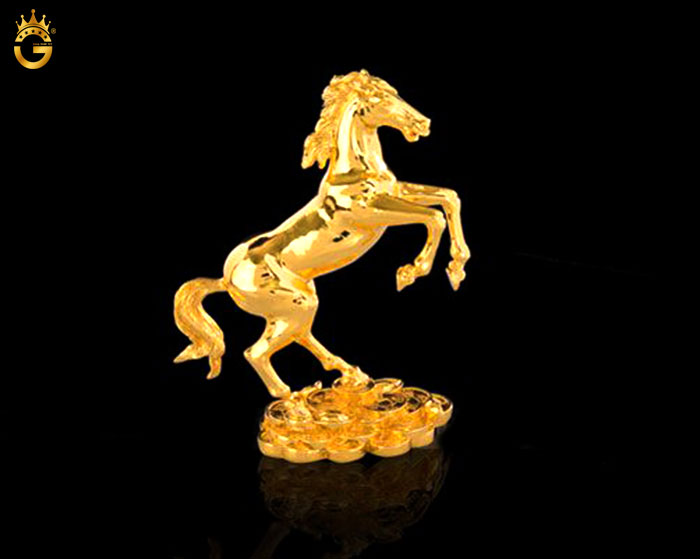 Ngựa phong thủy để bàn mạ vàng 24k cao 23, 25, 30, 45 cm