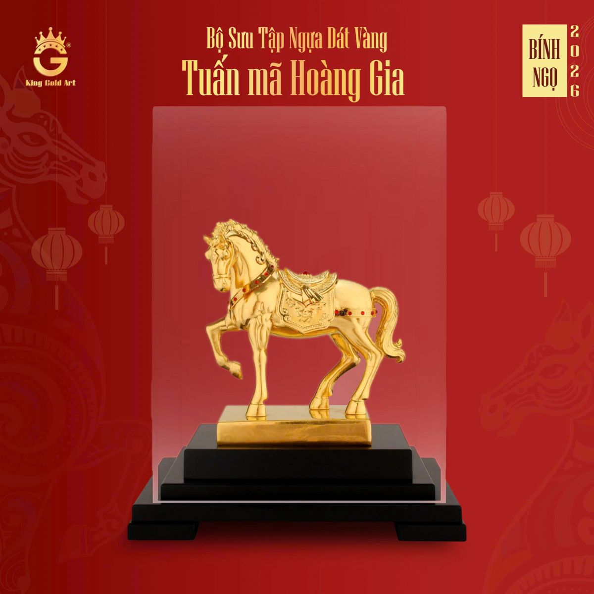 Quà Tết 2026 - Tượng ngựa Tuấn mã hoàng gia