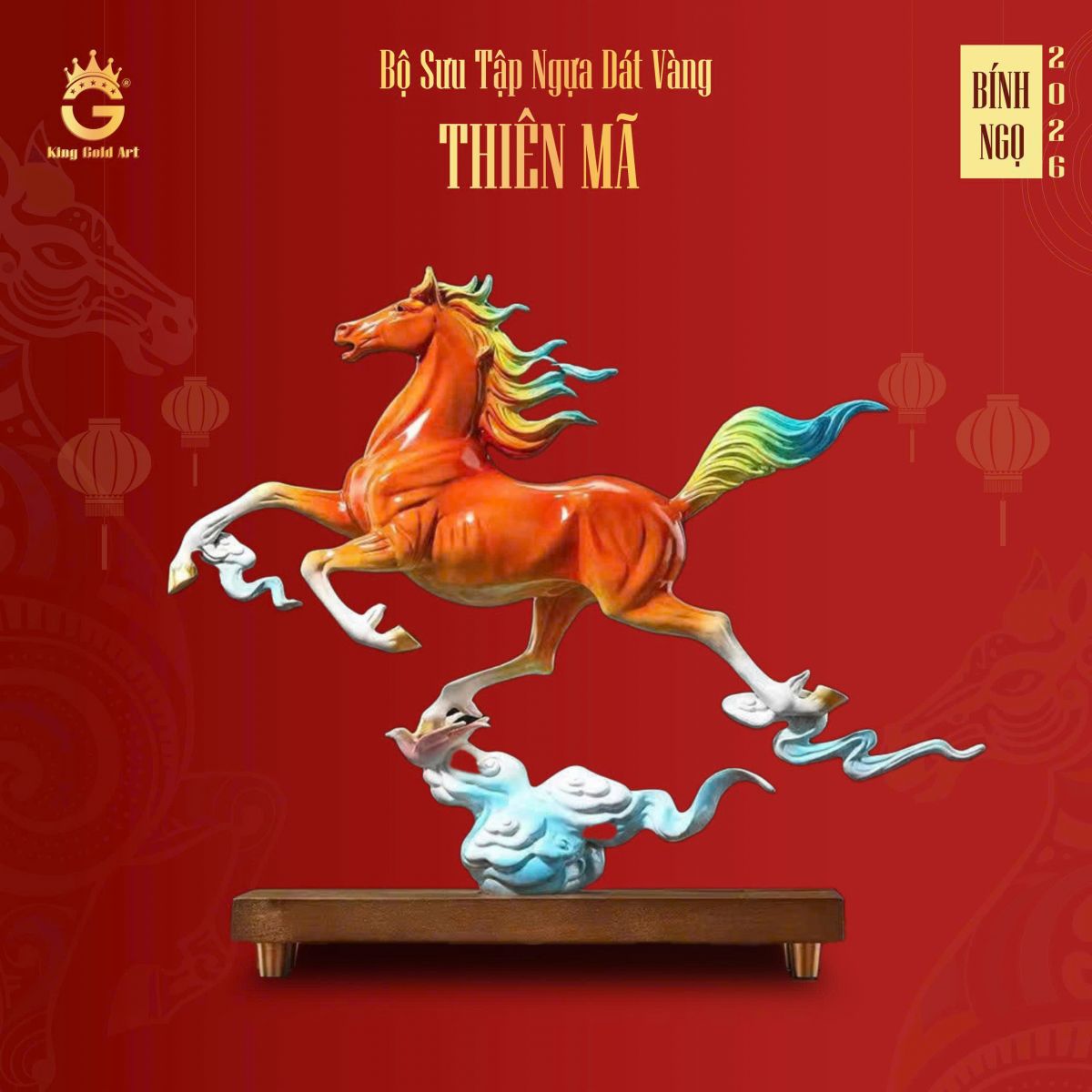 Quà Tết 2026- Tượng ngựa đồng Thiên Mã