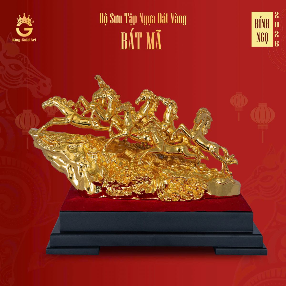 Quà Tết 2026 - Tượng ngựa Bát Mã