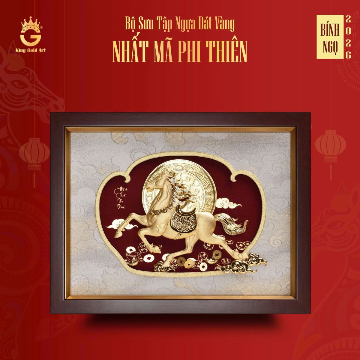 Quà Tết 2026- Tranh ngựa Thiên Mã