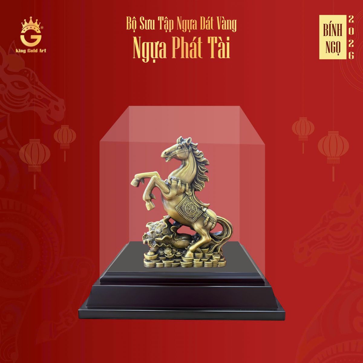 Quà Tết 2026 - Tượng Ngựa Phát Tài (Bắp cải vàng)