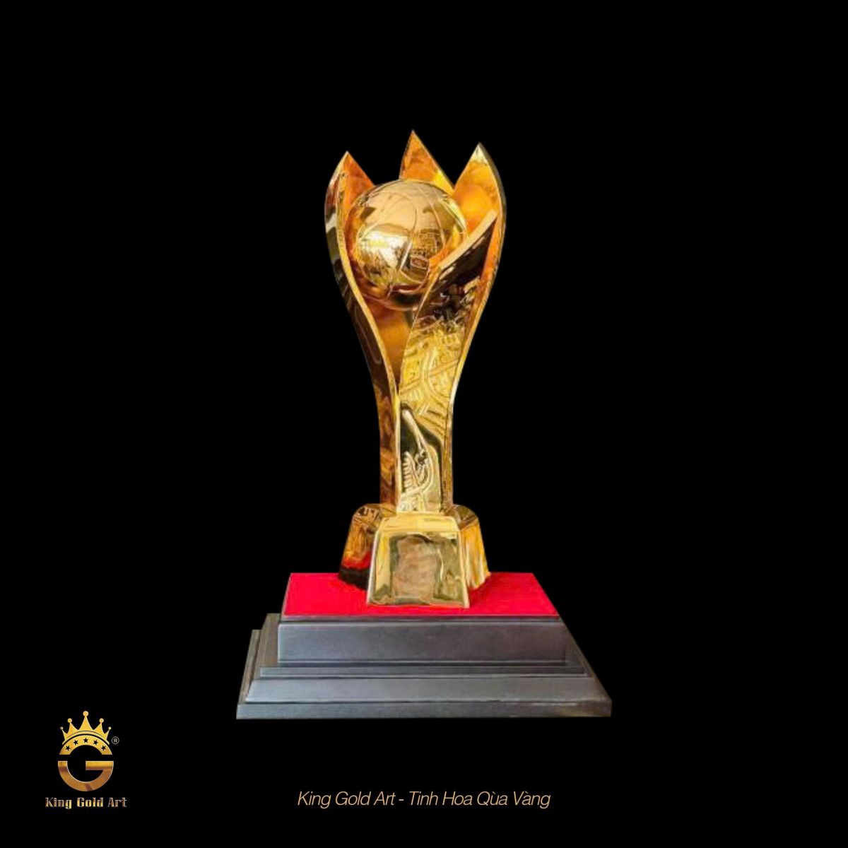 Chế tác Cup bóng rổ bằng đồng mạ vàng 