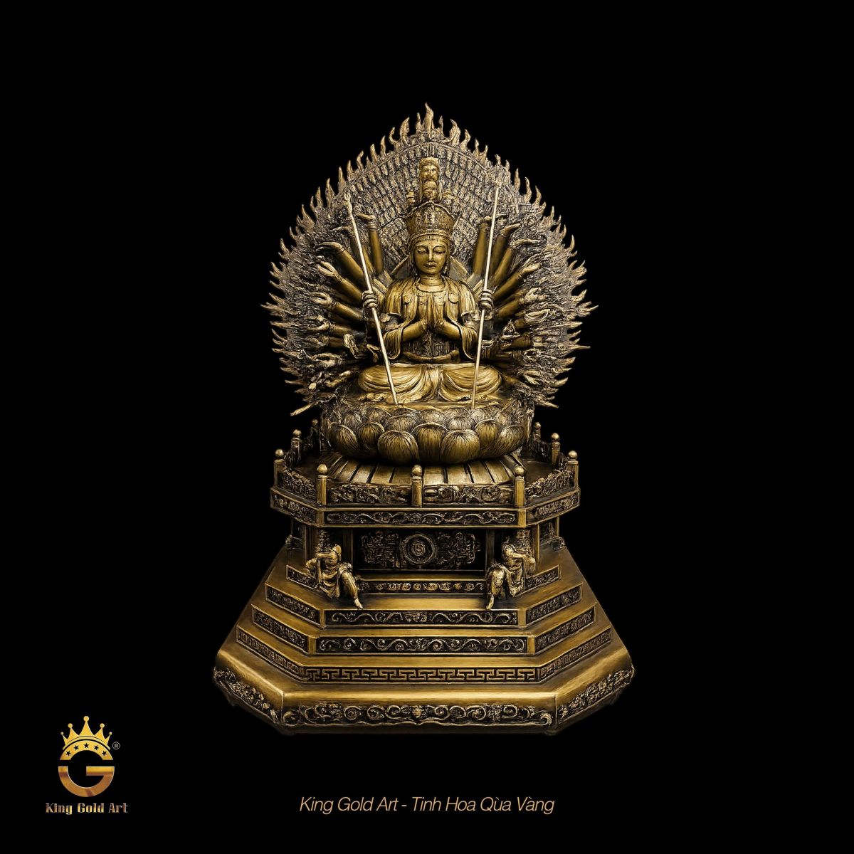 Tượng Phật Chuẩn Đề bằng đồng